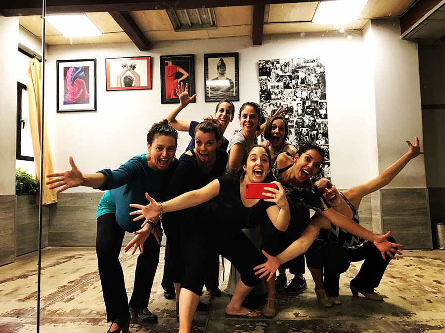 Clases de Flamenco impartidas por Lidón Patiño en la escuela de Danza Española y Flamenco "Amor de Dios" de Madrid