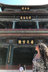 Lidón Patiño en China, durante la gira con patáx